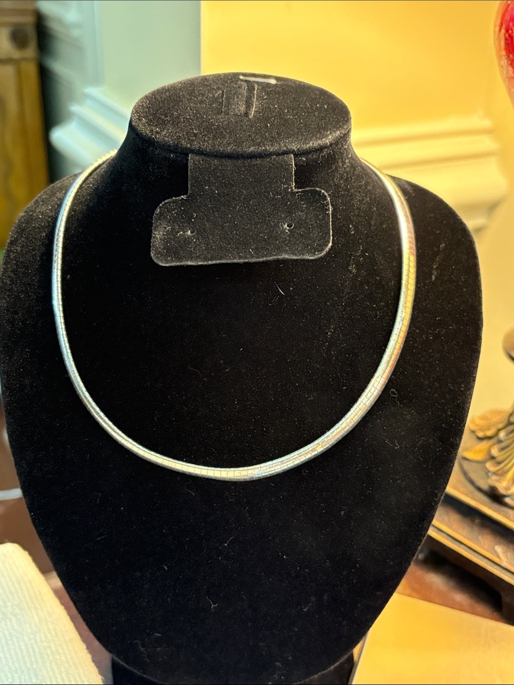 Vintage Italian 925 Silver 16” Omega Necklace